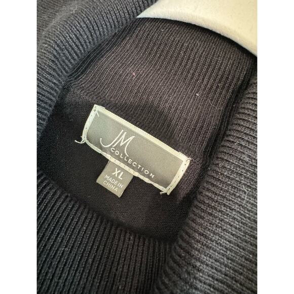 JM‎ Collection Women's Turtleneck Sweater Size XL Black Long-Sleeve - Picture 6 of 8